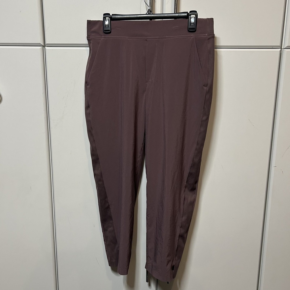 Athleta Brooklyn Ankle Pants Mauve Plum Tapered Trouser 10P Petite